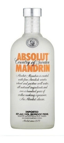 Vodka Absolut Mandrin Sueco 750ml Estamp - L a $141