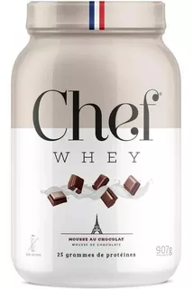 Suplemento Em Pó Chef Whey Proteínas Sabor Mousse De Chocolate Em Pote De 907ml