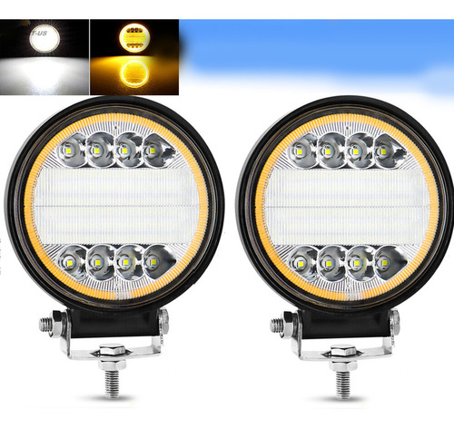 Faros Led Auxiliares Ámbar De 20000lm Para Auto