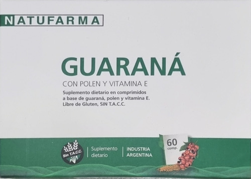 Guarana Natufarma + Polen + Vitamina E Sin Tacc X 180