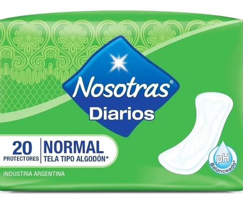 Nosotras Normal Tela Tipo Algodón Protector Diario X20 U