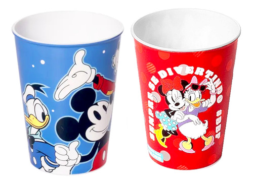 Kit Copos De Suco E Refrigerante Da Minnie E Do Mickey