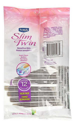 Schick Slim Twin St 2 - Maquinilla De Afeitar Desechable Par
