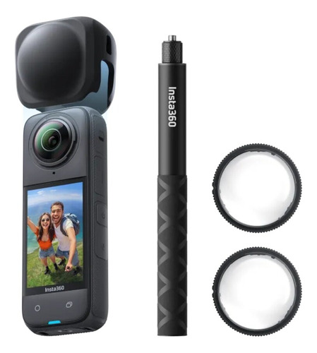 Kit Insta360 X4 + Protectores De Lente+ Selfie Stick 70 Cm