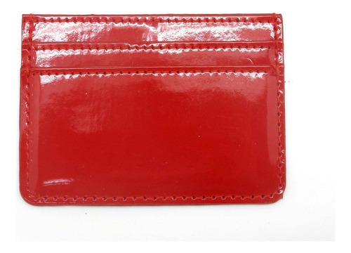 Tarjetero P/ Sube Billeteras Hombre Mujer Monedero Ffyr Color Rojo Charol