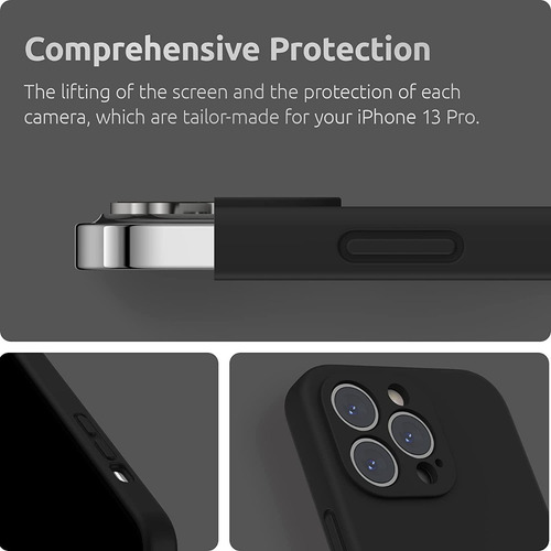 Imagen 3 de 4 de Case Funda iPhone 13 Pro 6.1 Silicone Camara Protector