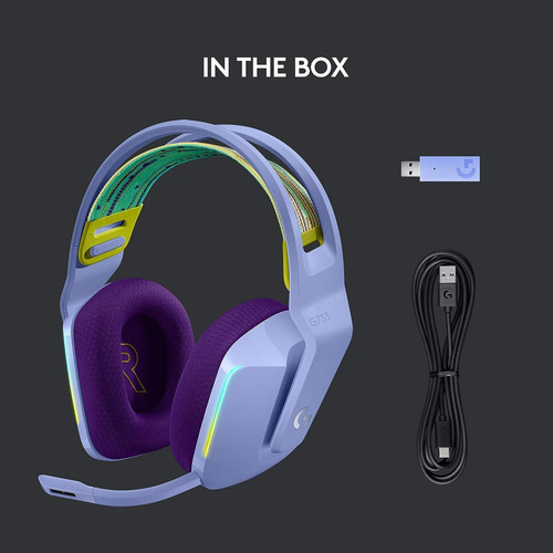 Auriculares Gamer Logitech G733 Inalámbricos Lila