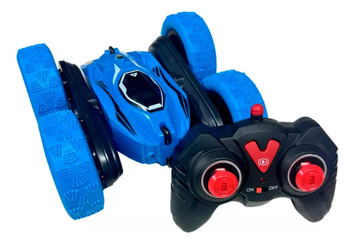 Auto Radio Control Con Giro 360 Azul Y Rojo Azul Carro