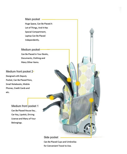 Tilami Mochila Con Ruedas Para Niños Mochila Para Computador