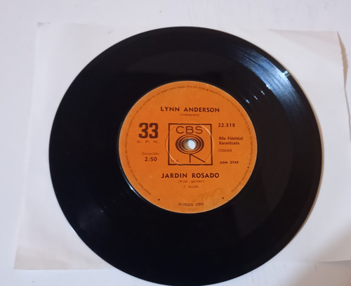 Lynn Anderson Jardín Rosado (simple) Disco