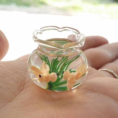 Juguete Accesorio Para Pecera En Miniatura De Resina V Mini