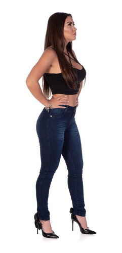 Calça Jeans Feminina Cintura Alta Desfiada Levanta Bumbum Oferta Limitada