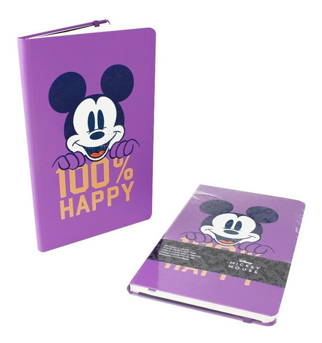 Libreta Disney Mickey Mouse Happy. Cuaderno Pasta Dura D&f29