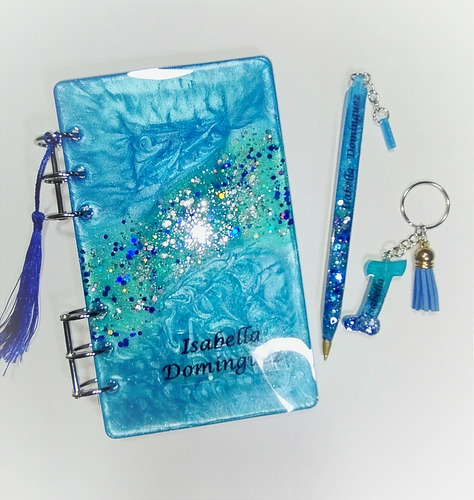 Resina Epoxica Agenda Llavero Bolígrafo Taza Combo