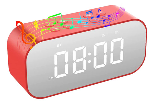 Despertador Para Dormitorio, Reloj Digital Con Altavoz Bluet