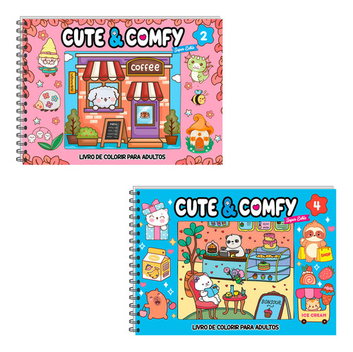 Combo Cute & Comfy Super Extra 01 - Kit Com 2 Livros - Capa Dura Holográfica