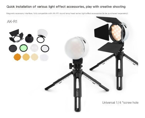 Luz De Relleno Led,cámara A Todo Color Rgb,compacta Portátil