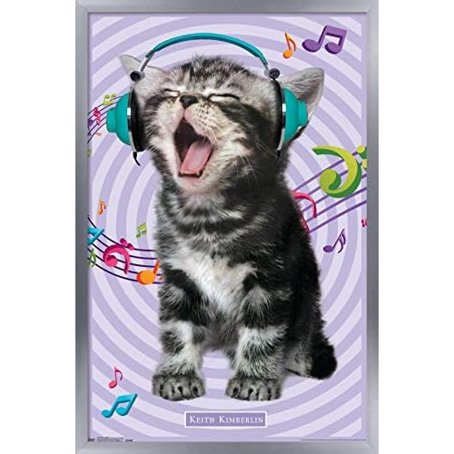 Póster De Pared Keith Kimberlin Kitten Singing, 22.375...