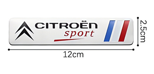 Emblema Metálico Citroen Sport Ds3/4/5 C3 C4 Cactus Elysee