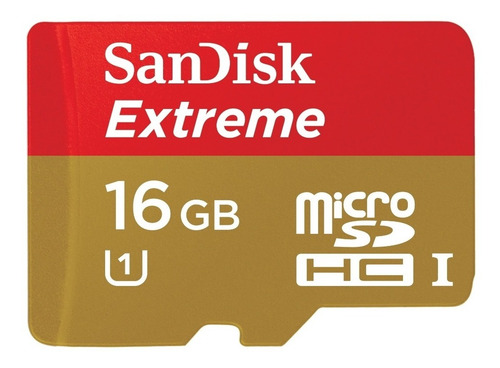 Imagem 1 de 3 de Cartão De Memória Microsd Sandisk Extreme 16gb 80mb/s C10