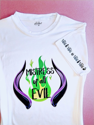 Playera Sublimada Dama Villanos Maléfica Bella Durmiente