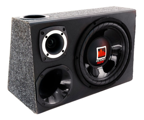 Imagem 2 de 9 de Caixa Trio Som Automotivo Completa Selada + Modulo 800w