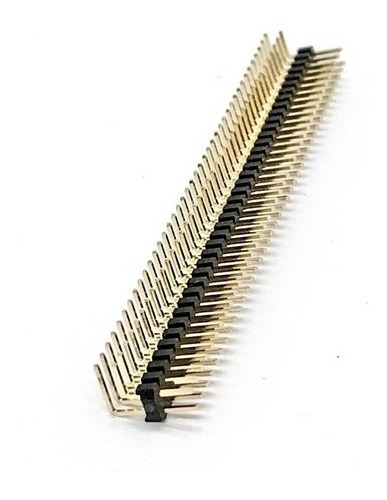 (100x) Barra De Pino Dupla 40 Vias 90o 2,54mm (2x40x11,2)