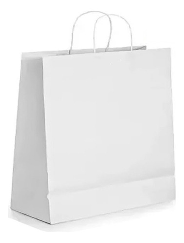 Bolsa De Papel Blanca 48x44x15cm, Pack De 50 Unidades.