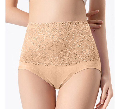 Pantalones Cortos Moldeadores De Cuerpo De Encaje De Cintura