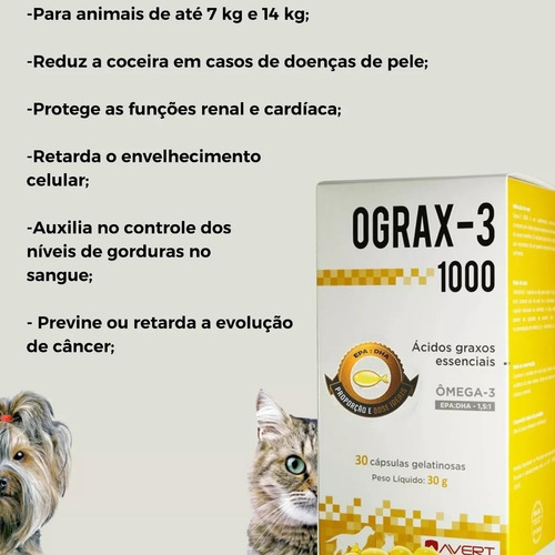 Ograx-3 1000mg 30 Cápsulas Suplemento Omega 3 - Kit 2 Unid