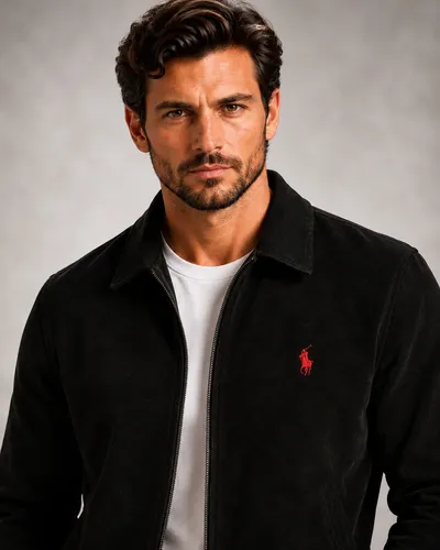 Jaqueta Bomber Polo Ralph Lauren Masculina Preta Suede | MercadoLivre