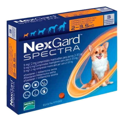 Antipulgas Y Garrapatas Nexgard Spectra Perros 2-3,5 Kg