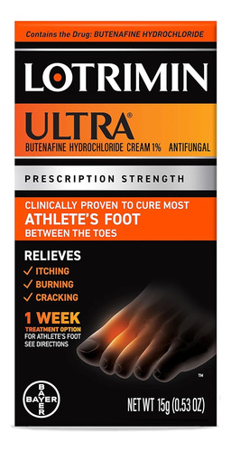 Lotrimin Ultra 1 Week Elimina Hongo Pie De Atleta Crema 15g