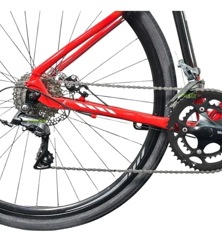 Bicicleta Speed Oggi Velloce Disc Claris 2026 Preto/vermelho