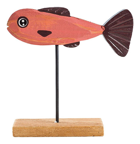 Moderno Y Lindo Adorno De Peces, Artesanía De Madera,