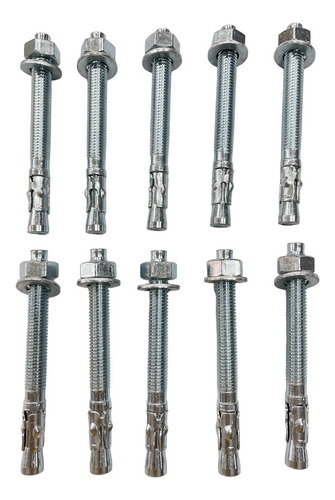 Perno De Anclaje Expansión Zincado 1/2 X 120 Mm Pack 10 Unid