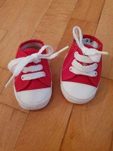 Zapatillas Con Cordones Rojas Bebé 11 Cm