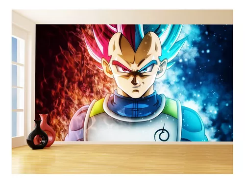 Autocolante de parede 3D Super Goku Saiyan