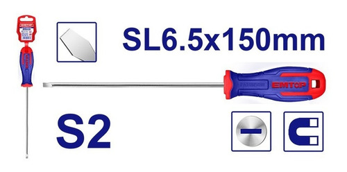 Imagen 1 de 4 de Destornillador Plano Sl6.5x150mm