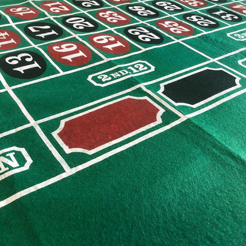 Diseño De Fieltro Para Mesa De Ruleta, 36 X 72 Rectángulos L