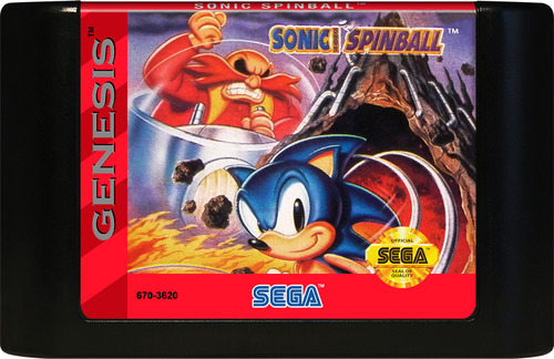 Cartucho Juego Sonic Spinball Sega Genesis 16 Bits