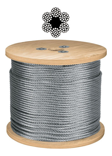 Cable De Acero Galvanizado 5/16  6x19 A/f Galvanizado