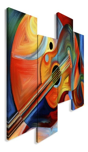 Quadro Decorativo 100x60 Sala Quarto Arte Colorful Música