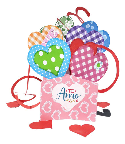 Tarjeta San Valentin 3d Corazon Dia Enamorados Imprimible