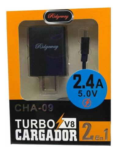 Lote 20 Pzs Cargador Micro Usb V8 2.4 Amp 5v Cha-56 Mayoreo