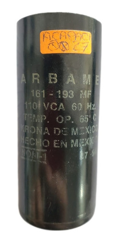 Capacitor Arranque 161-193uf Mfd 110v Motor Electrico Bomba