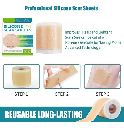 . Láminas De Silicona Profesionales For Cicatrices