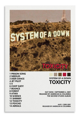 System Of A Down - Poster De Toxicidad Para Dormitorio, Este