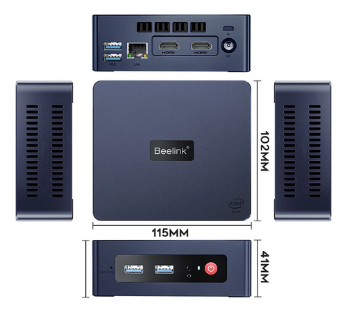 Mini Pc Beelink Mini S 8gb 256gb Win 11 Intel Celeron N5095