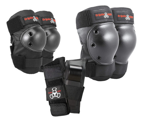 Kit De Rodilleras Y Coderas Triple Eight, Talla Xs, Negro